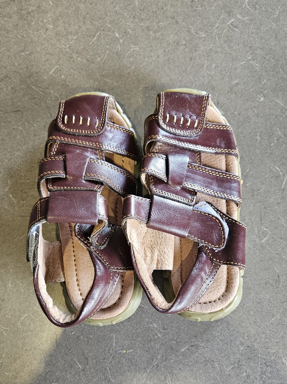 Kids Strappy Leather Sandles